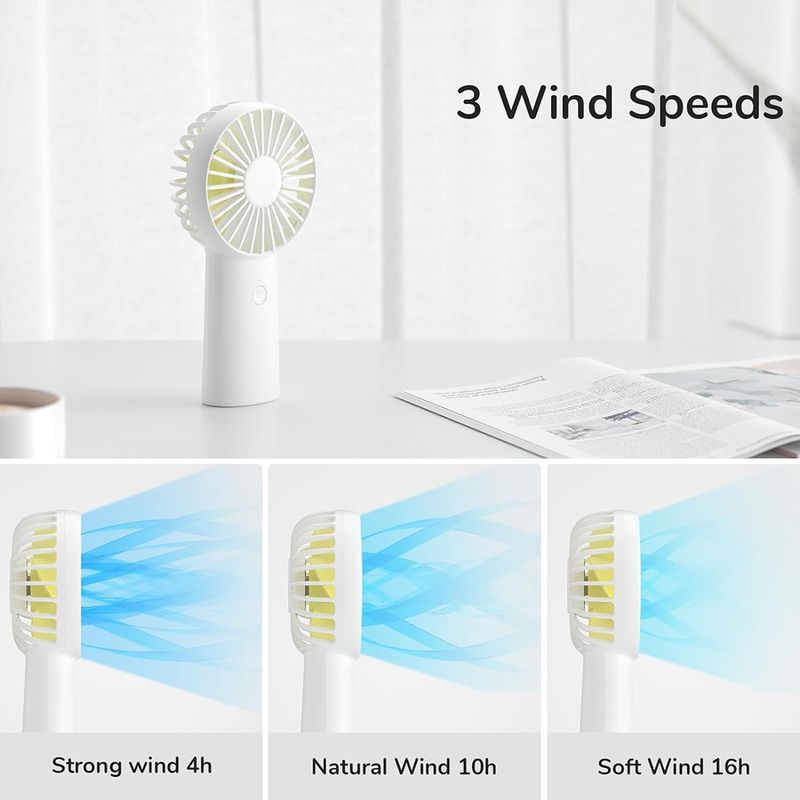 Electronice si Electrocasnice - Climatizare si sisteme de incalzire - Aparate racire aer - Ventilatoare - Ventilator Portabil 4000mAh - JisuLife (FA20X) - White - Infinity.ro