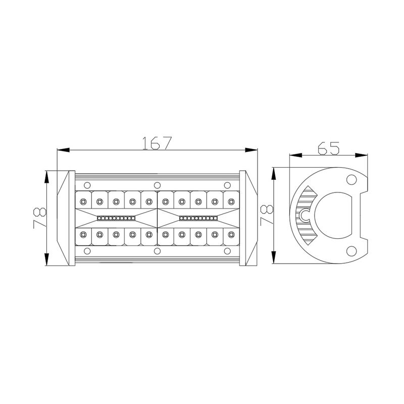 Auto si Moto - Electrice auto - Iluminare si semnalizare - Becuri auto - Bara LED Auto Off Road 40W 40 SMD LED 4200lm 12-32V 167x78x65mm CLL001 Carguard - Infinity.ro