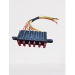 Auto si Moto - Electrice auto - Sigurante si accesorii - Suport siguranta auto medie 20mm cutie /bloc pentru 6 sigurante 10A /incluse /cu fir - Infinity.ro