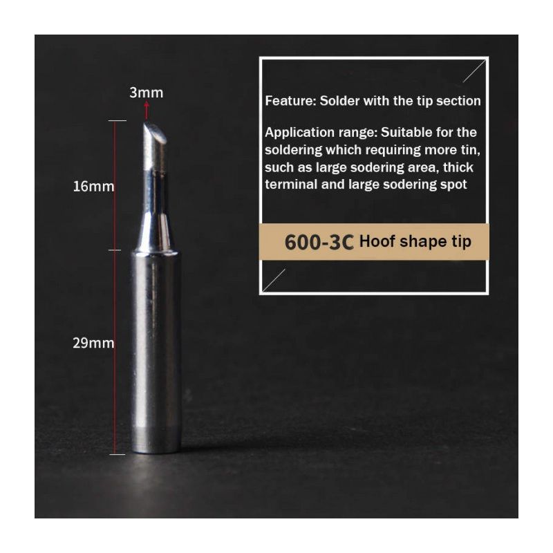 Casa si Gradina - Constructii - Scule electrice si accesorii - Accesorii pistoale de lipit - Varf de rezerva BakOn 600-3C pentru statia BK881 BK90 BK60 - Infinity.ro