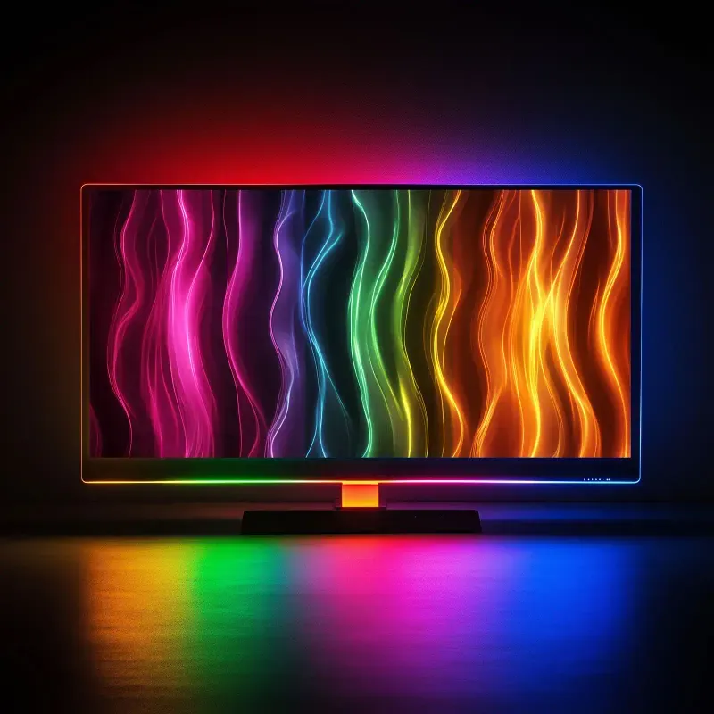 Casa si Gradina - Corpuri si surse de iluminat - Iluminat exterior - Instalatii luminoase exterior - Sir 3m lumina Smart TV - USB 30 LED-uri RGB Bluetooth/telecomanda 58387 - Infinity.ro