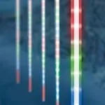 Casa si Gradina - Corpuri si surse de iluminat - Iluminat exterior - Instalatii luminoase exterior - Iluminare 8 Turturi 50cm Meteor LED multicolor 100-240V 8.4W PHENOM LIGHTING TECHNOLOGY - Infinity.ro