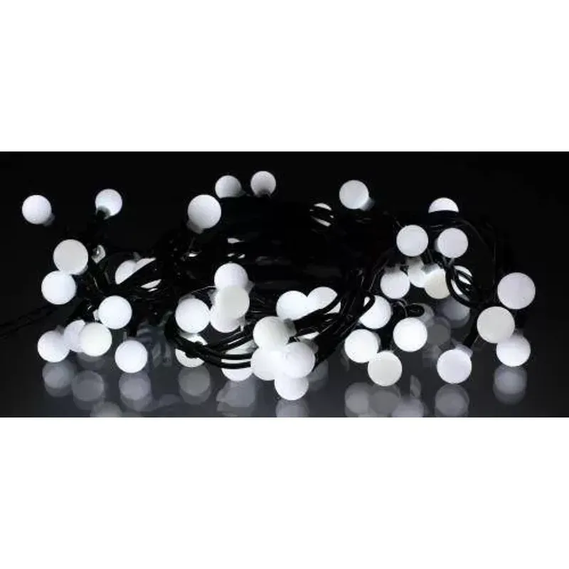 Casa si Gradina - Corpuri si surse de iluminat - Iluminat exterior - Instalatii luminoase exterior - Ghirlanda luminoasa cu sfere 52 LEDuri albe lumina rece WELL - Infinity.ro