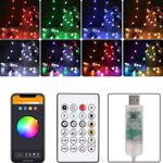 Casa si Gradina - Corpuri si surse de iluminat - Iluminat exterior - Instalatii luminoase exterior - Sir de lumina inteligenta fulg de zapada USB - 20 LED micro RGBIC 16 milioane de culori 2m IP55 WI-FI bluetooth 5.0 - Infinity.ro
