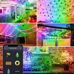 Casa si Gradina - Corpuri si surse de iluminat - Iluminat exterior - Instalatii luminoase exterior - Sir de lumini inteligente WI-FI USB - 33 LED micro RGBIC 16 milioane de culori 5m IP44 Bluetooth 5.0 - Infinity.ro