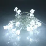 Casa si Gradina - Corpuri si surse de iluminat - Iluminat exterior - Instalatii luminoase exterior - Ghirlanda electrica luminoasa decorativa forma diamant 20 LED albe lumina rece cablu transparent WELL - Infinity.ro