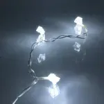 Casa si Gradina - Corpuri si surse de iluminat - Iluminat exterior - Instalatii luminoase exterior - Ghirlanda electrica luminoasa decorativa forma diamant 20 LED albe lumina rece cablu transparent WELL - Infinity.ro