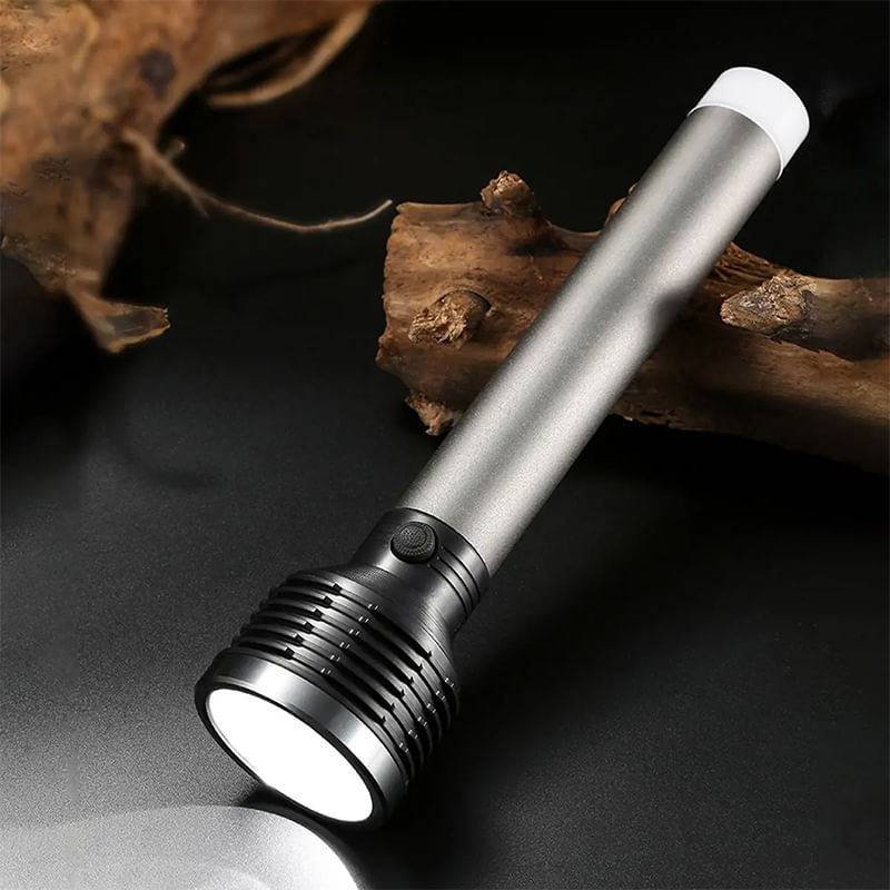 Casa si Gradina - Corpuri si surse de iluminat - Iluminat exterior - Lanterne - Lanterna aluminiu LED 5W gri acumulator 3.7V PLATINET PAF07 - Infinity.ro