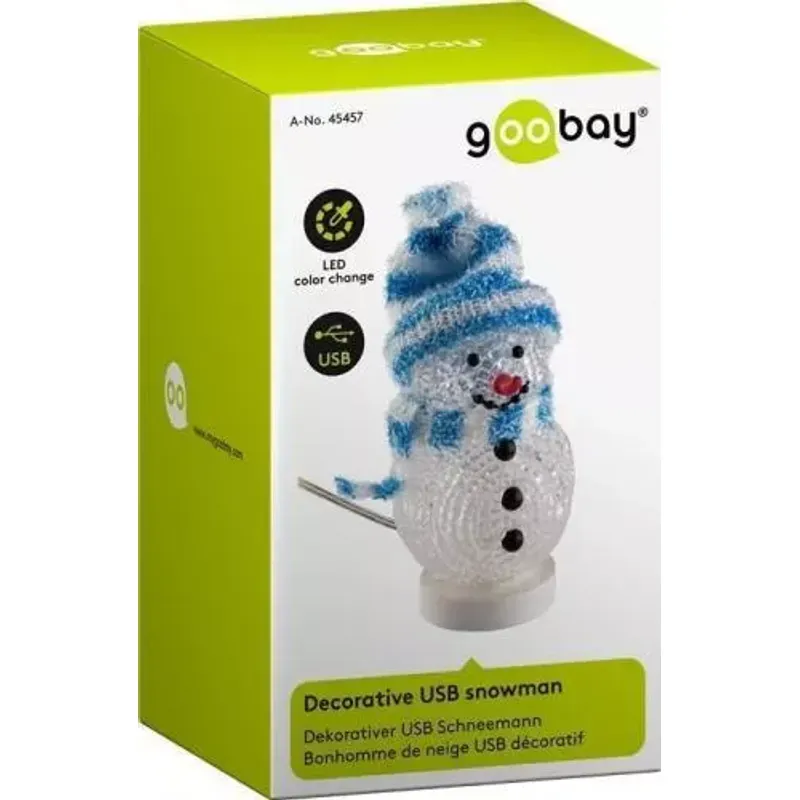 Casa si Gradina - Corpuri si surse de iluminat - Veioze si lampi - Lampi de veghe - Ornament de Craciun om de zapada Goobay - Infinity.ro
