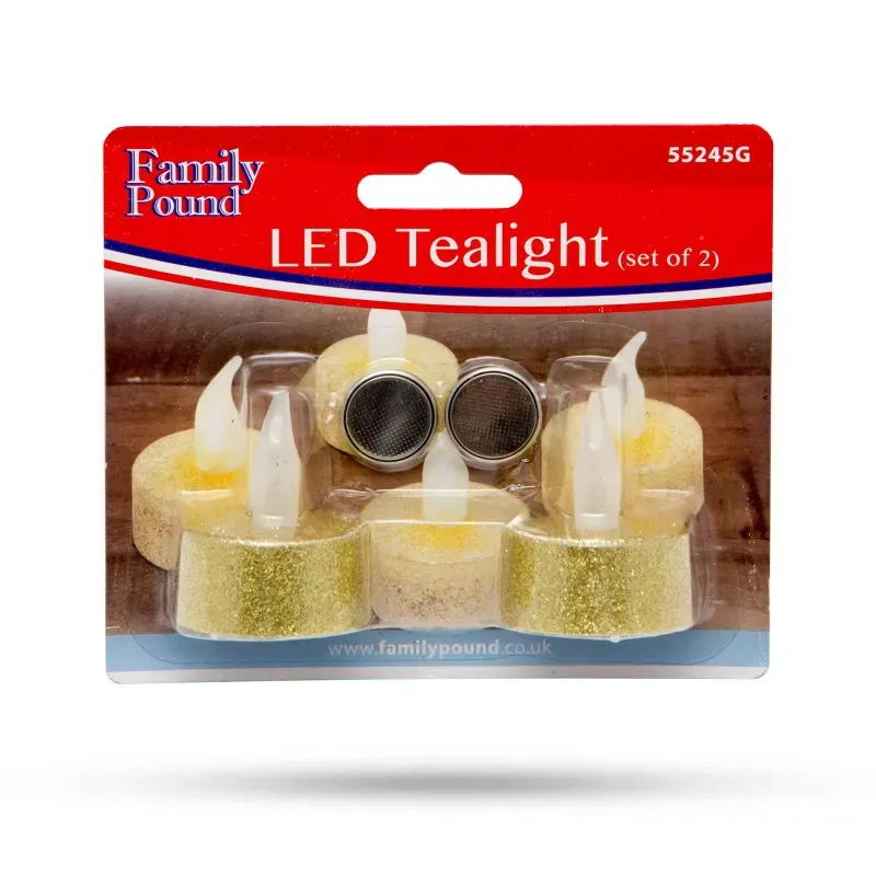 Casa si Gradina - Corpuri si surse de iluminat - Veioze si lampi - Lampi de veghe - Opait cu LED aurit iluzie de flacara cu baterii incluse 2buc - Infinity.ro