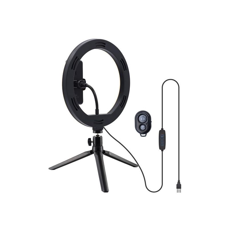 Casa si Gradina - Corpuri si surse de iluminat - Veioze si lampi - Lampi de veghe - Lampa circulara Well 10" cu trepied masa telecomanda - Infinity.ro
