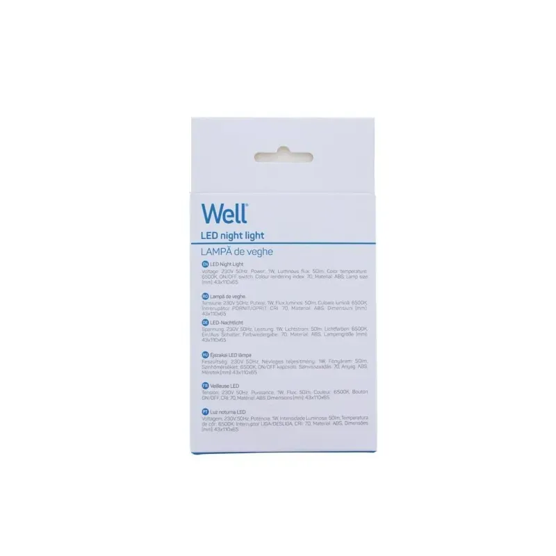 Casa si Gradina - Corpuri si surse de iluminat - Veioze si lampi - Lampi de veghe - Lampa de veghe Well LEDNC-ARON-WL LED 1W 50lm 6500K cu intrerupator ON/OFF - Infinity.ro