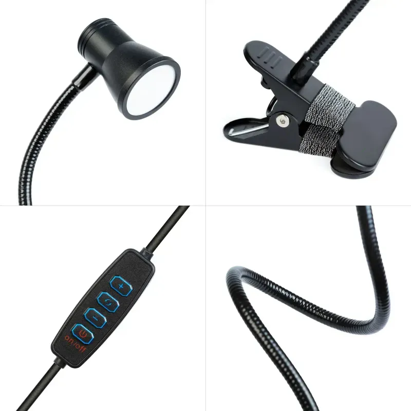 Casa si Gradina - Corpuri si surse de iluminat - Veioze si lampi - Lampi de veghe - Lampa LED de birou flexibila cu clema/ USB/ 500lm reglaj intensitate si temperatura de culoare/ negru Phenom 20258 - Infinity.ro