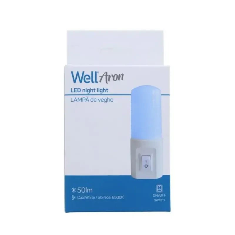 Casa si Gradina - Corpuri si surse de iluminat - Veioze si lampi - Lampi de veghe - Lampa de veghe Well LEDNC-ARON-WL LED 1W 50lm 6500K cu intrerupator ON/OFF - Infinity.ro