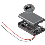 Casa si Gradina - Electrice - Accesorii electrice - Baterii, acumulatori si incarcatoare - Carcasa 3x AAA 64x37.5x15.2mm cu fire capac si intrerupator Goobay - Infinity.ro