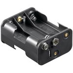 Casa si Gradina - Electrice - Accesorii electrice - Baterii, acumulatori si incarcatoare - Suport baterie 6x AA R6 cu conector 9V negru 11467 Goobay - Infinity.ro