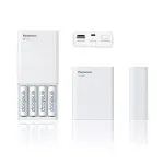 Casa si Gradina - Electrice - Accesorii electrice - Baterii, acumulatori si incarcatoare - Eneloop Incarcator USB & boster include acumulatori 4x AA(R6) 1900mAh Panasonic K-KJ87MCC40USB - Infinity.ro