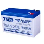 Casa si Gradina - Electrice - Accesorii electrice - Baterii, acumulatori si incarcatoare - Acumulator AGM VRLA 12V 9.6A High Rate 151x65x95mm F2 TED Battery Expert Holland - Infinity.ro