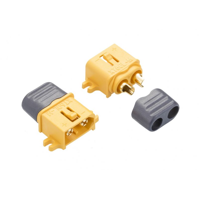 Casa si Gradina - Electrice - Cabluri electrice si conductori - Conector XT60 alimentare DC mufa tata 2pin lipire galbena AMASS XT60L-M - Infinity.ro