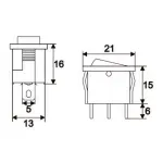 Casa si Gradina - Electrice - Distributie electrica si comanda - Intrerupatoare - Interupator basculant 1 circuit 3 pini 6.5A 250V OFF-ON rosu - Infinity.ro