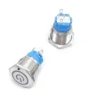 Casa si Gradina - Electrice - Distributie electrica si comanda - Intrerupatoare - Intrerupator buton LED rosu SW 3 ON-OFF cu retinere metal 19mm 12-24V - Infinity.ro