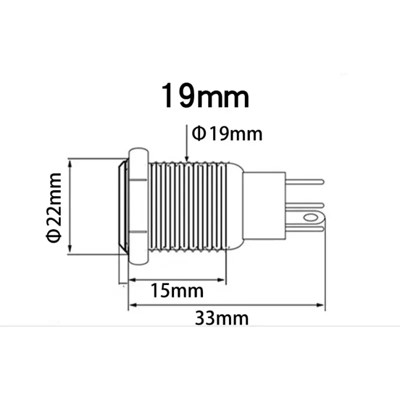 Casa si Gradina - Electrice - Distributie electrica si comanda - Intrerupatoare - Intrerupator buton LED verde SW 3 OFF-(ON) fara retinere metal 19mm 12-24V - Infinity.ro