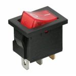 Casa si Gradina - Electrice - Distributie electrica si comanda - Intrerupatoare - Intrerupator 3 poli 1 buton rosu ON-OFF 250V 6A 250V cu retinere - Infinity.ro