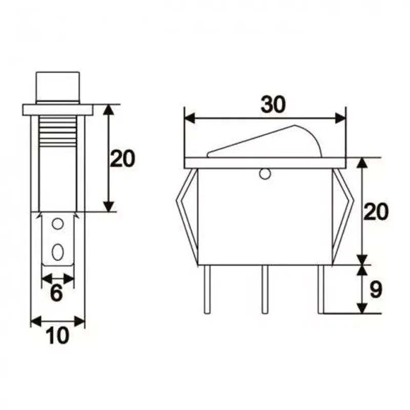 Casa si Gradina - Electrice - Distributie electrica si comanda - Intrerupatoare - Interupator basculant 3 pini 1 circuit 10A 250V OFF-ON galben - Infinity.ro