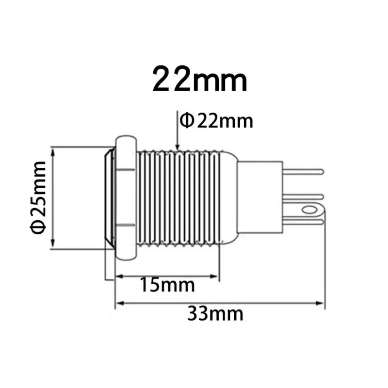 Casa si Gradina - Electrice - Distributie electrica si comanda - Intrerupatoare - Intrerupator buton LED rosu SW 4 OFF-(ON) fara retinere metal 22mm 12-24V - Infinity.ro