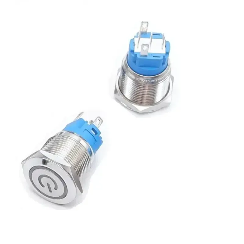 Casa si Gradina - Electrice - Distributie electrica si comanda - Intrerupatoare - Intrerupator buton LED rosu SW 4 OFF-(ON) fara retinere metal 22mm 12-24V - Infinity.ro