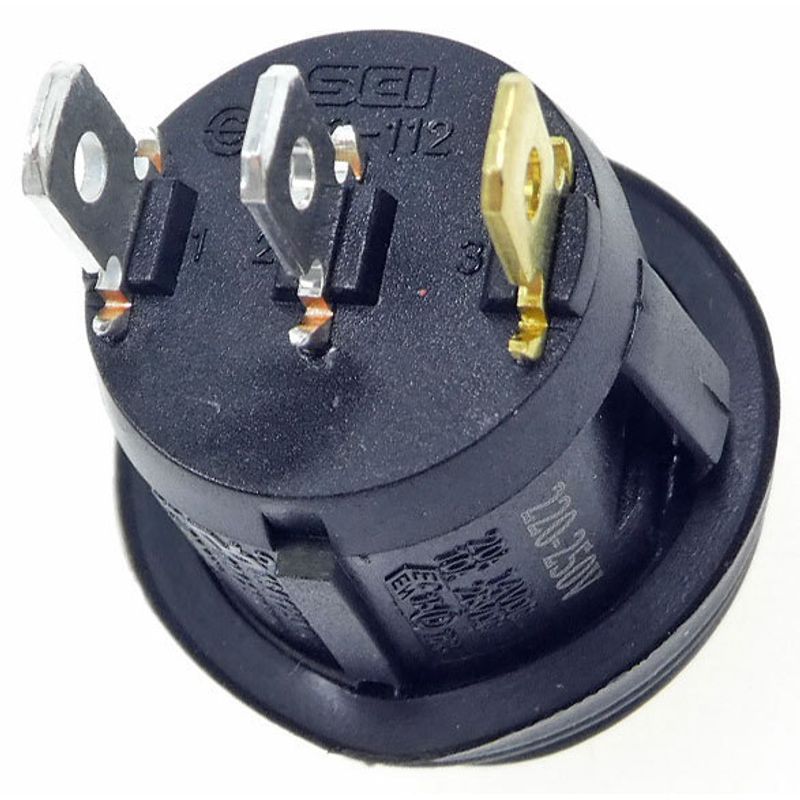 Casa si Gradina - Electrice - Distributie electrica si comanda - Intrerupatoare - Intrerupator ROCKER SPST 2 pozitii OFF-ON cu retinere 10A/250VAC verde IP65 lampa cu neon ermetic SCI R13-112B8W-02-BGNN-0A-N2 - Infinity.ro