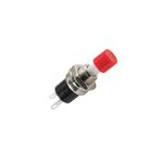 Casa si Gradina - Electrice - Distributie electrica si comanda - Intrerupatoare - Buton intrerupator mini rosu OFF-(ON) fara retinere 1 circuit 12V 1.5A incastrabil 7mm - Infinity.ro