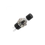 Casa si Gradina - Electrice - Distributie electrica si comanda - Intrerupatoare - Buton intrerupator mini negru OFF-(ON) fara retinere 1 circuit 12V 1.5A incastrabil 7mm - Infinity.ro