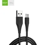 Laptop, Telefoane si Tablete - Telefoane mobile si accesorii - Accesorii Telefoane - Cabluri si adaptoare telefoane - Cablu USB la USB tip C 1m Golf Flying Fish Fast Cable 3A negru GC-64t - Infinity.ro