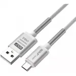 Laptop, Telefoane si Tablete - Telefoane mobile si accesorii - Accesorii Telefoane - Cabluri si adaptoare telefoane - Cablu Thunder Micro USB Golf 40M argintiu 1m 2.4A Fast charging - Infinity.ro