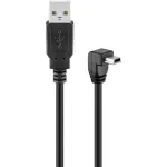 Laptop, Telefoane si Tablete - Telefoane mobile si accesorii - Accesorii Telefoane - Cabluri si adaptoare telefoane - Cablu mini USB 90 grade 1.8m pentru GPS-uri Goobay - Infinity.ro