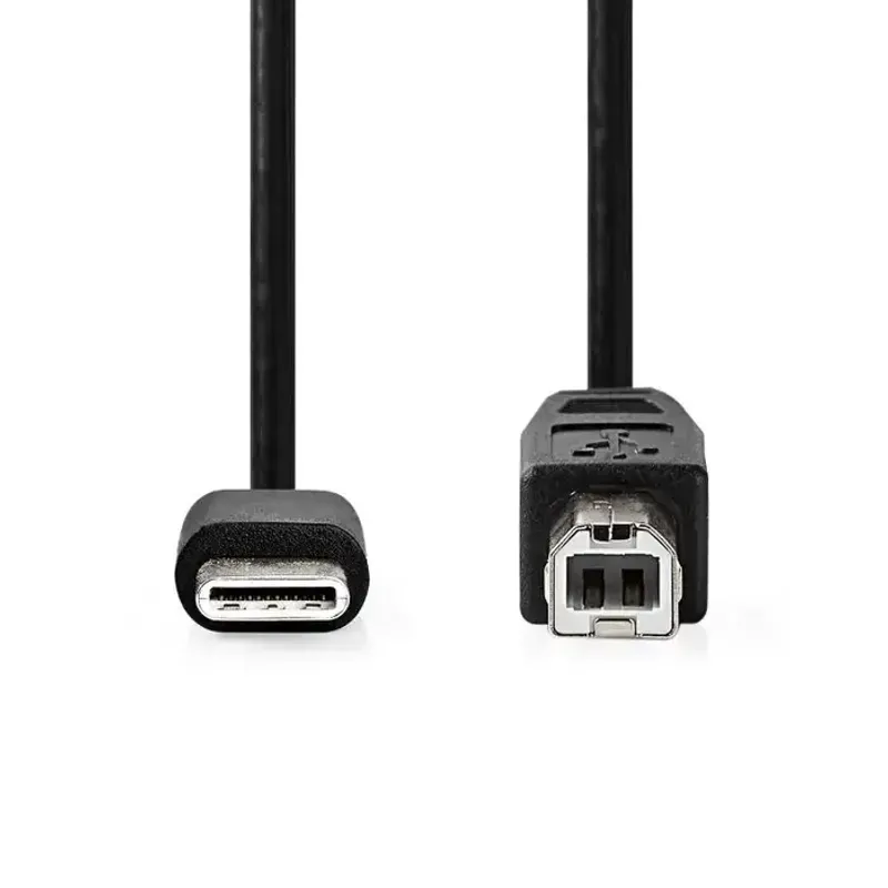 Laptop, Telefoane si Tablete - Telefoane mobile si accesorii - Accesorii Telefoane - Cabluri si adaptoare telefoane - Cablu imprimanta Nedis CCGB60650BK20 USB-C 2.0 tata - USB-B 2.0 tata cupru 2m negru - Infinity.ro