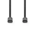 Laptop, Telefoane si Tablete - Telefoane mobile si accesorii - Accesorii Telefoane - Cabluri si adaptoare telefoane - Cablu USB TYPE C tata - USB TYPE C tata 1m 100W 10Gbps 3.2 Gen 2 negru Nedis - Infinity.ro