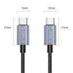 Laptop, Telefoane si Tablete - Telefoane mobile si accesorii - Accesorii Telefoane - Cabluri si adaptoare telefoane - Cablu USB Orico GQA100-20-BK 100W USB Type-C - USB Type-C 2m negru - Infinity.ro