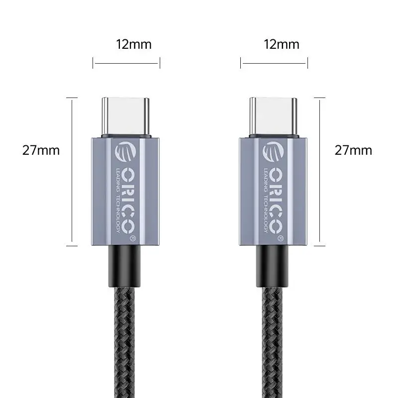 Laptop, Telefoane si Tablete - Telefoane mobile si accesorii - Accesorii Telefoane - Cabluri si adaptoare telefoane - Cablu USB Orico GQA100-20-BK 100W USB Type-C - USB Type-C 2m negru - Infinity.ro