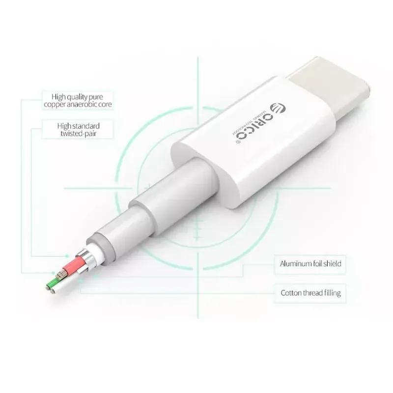 Laptop, Telefoane si Tablete - Telefoane mobile si accesorii - Accesorii Telefoane - Cabluri si adaptoare telefoane - Cablu USB type C tata-tata 1m alb Orico BCU-10 - Infinity.ro