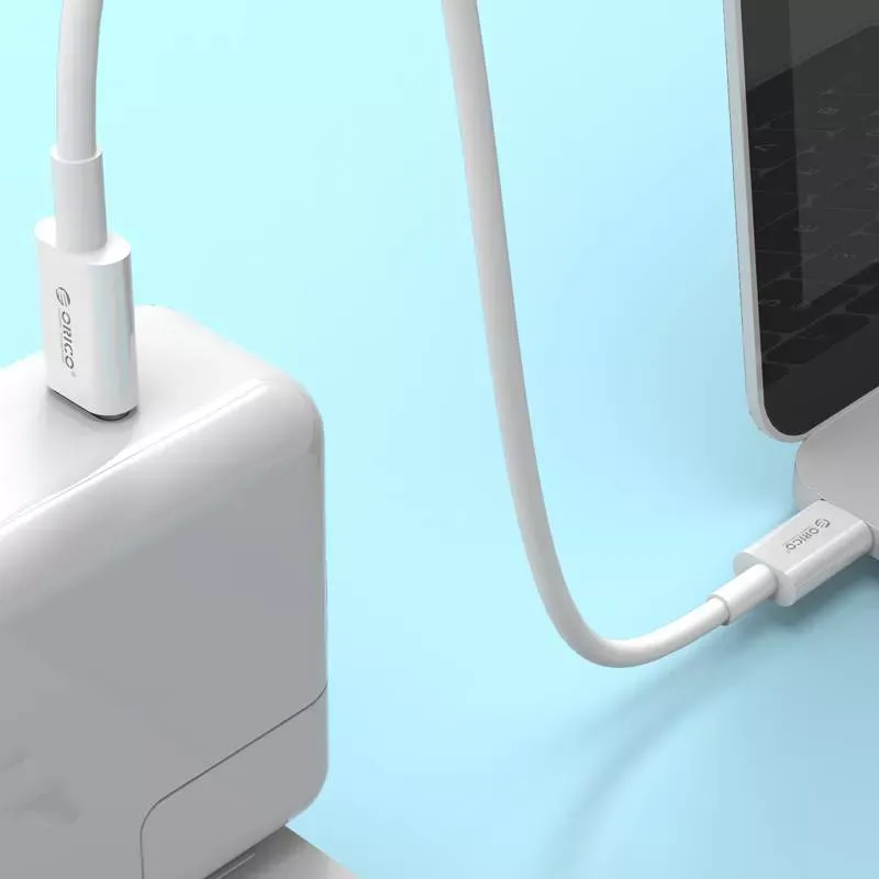 Laptop, Telefoane si Tablete - Telefoane mobile si accesorii - Accesorii Telefoane - Cabluri si adaptoare telefoane - Cablu USB type C tata-tata 1m alb Orico BCU-10 - Infinity.ro