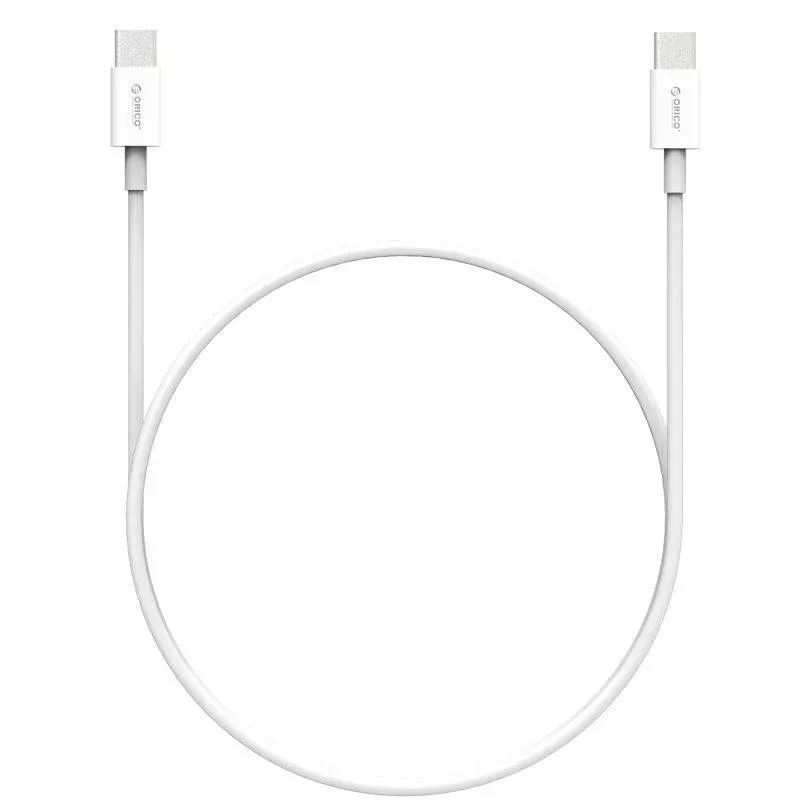 Laptop, Telefoane si Tablete - Telefoane mobile si accesorii - Accesorii Telefoane - Cabluri si adaptoare telefoane - Cablu USB type C tata-tata 1m alb Orico BCU-10 - Infinity.ro