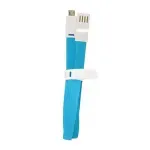 Laptop, Telefoane si Tablete - Telefoane mobile si accesorii - Accesorii Telefoane - Cabluri si adaptoare telefoane - Cablu USB - Micro USB 1m Aurit Cablu Plat Albastru Qoltec - Infinity.ro