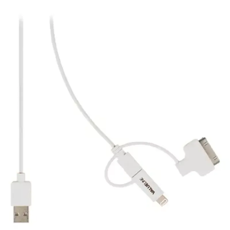 Laptop, Telefoane si Tablete - Telefoane mobile si accesorii - Accesorii Telefoane - Cabluri si adaptoare telefoane - Cablu USB 2.0 - micro USB lightning 30p 1m alb VALUELINE - Infinity.ro