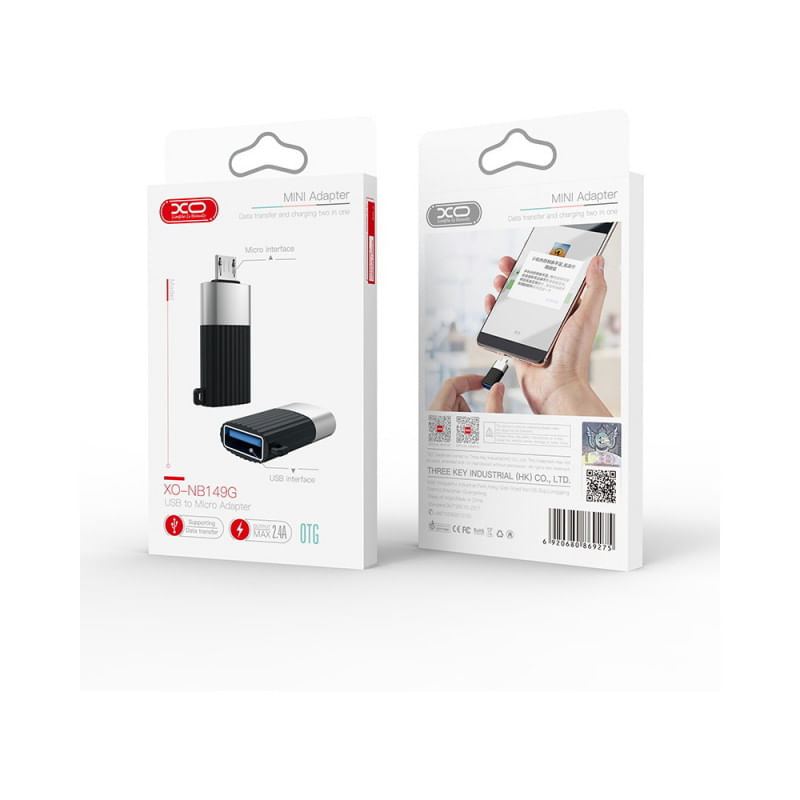 Laptop, Telefoane si Tablete - Telefoane mobile si accesorii - Accesorii Telefoane - Cabluri si adaptoare telefoane - Adaptor USB mama - tata Micro USB XO XO NB149-G - Infinity.ro