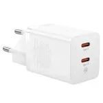 Laptop, Telefoane si Tablete - Telefoane mobile si accesorii - Accesorii Telefoane - Incarcatoare telefoane - Incarcator retea 100-240V - 2x USB Type-C GAN5 QC 40W BASEUS P10110804217 - Infinity.ro