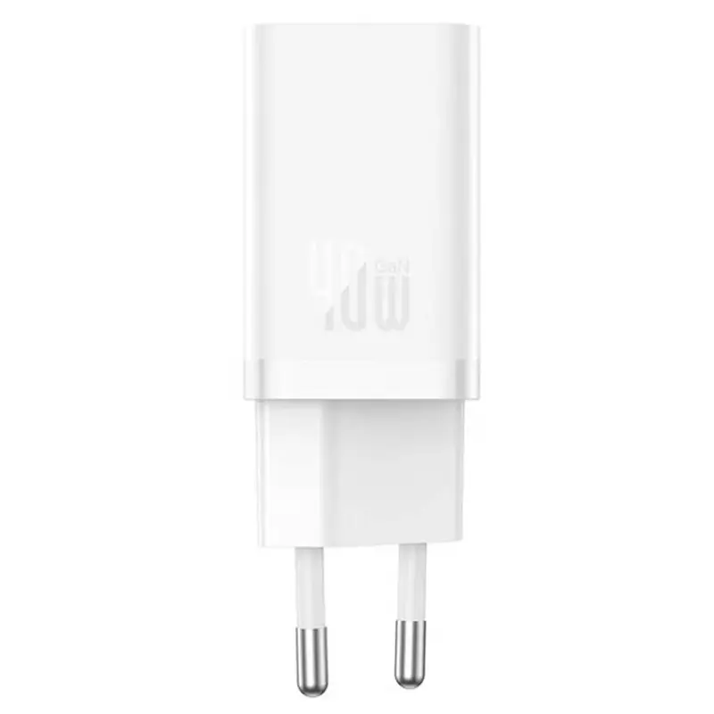 Laptop, Telefoane si Tablete - Telefoane mobile si accesorii - Accesorii Telefoane - Incarcatoare telefoane - Incarcator retea 100-240V - 2x USB Type-C GAN5 QC 40W BASEUS P10110804217 - Infinity.ro