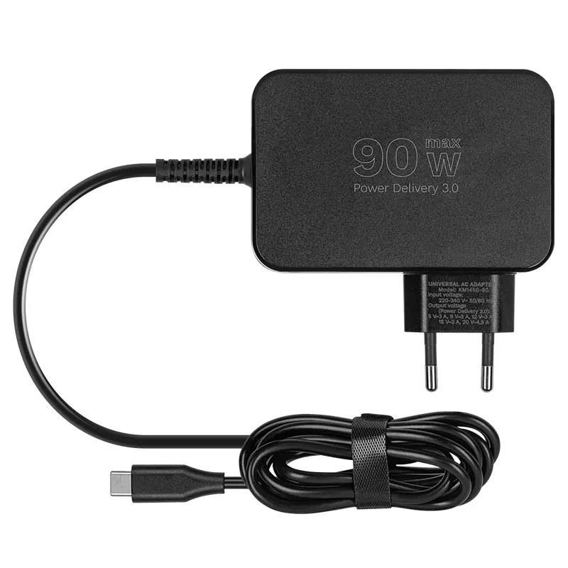 Laptop, Telefoane si Tablete - Telefoane mobile si accesorii - Accesorii Telefoane - Incarcatoare telefoane - Alimentator Universal 90W PD USB-C + 7 adaptoare Kruger&Matz KM1450-90 - Infinity.ro