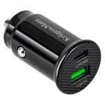 Laptop, Telefoane si Tablete - Telefoane mobile si accesorii - Accesorii Telefoane - Incarcatoare telefoane - Incarcator auto 12-24VDC bricheta - USB TYPE C + USB 3.1A QC 3.0 PD 20W Kruger&Matz - Infinity.ro